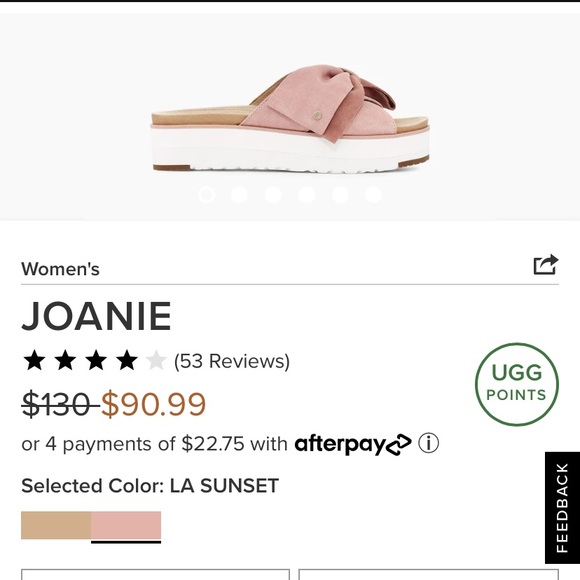 UGG LA Sunset Joanie in Suede, size 8 - Picture 6 of 6